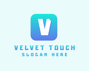 Blue Gradient App logo design