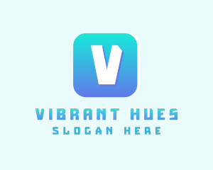 Blue Gradient App logo design