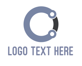 White Circle - Round Letter C logo design