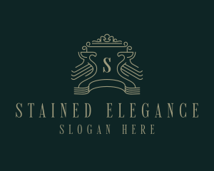 Elegant Phoenix Crest logo design