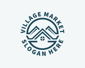 Village - Village House Roofing logo design