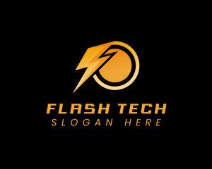 Flash - Flash Charging Lightning Power logo design