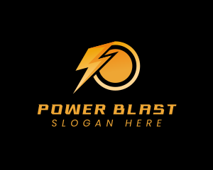 Flash Charging Lightning Power logo design