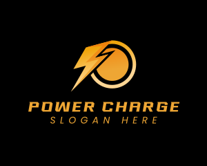 Flash Charging Lightning Power logo design