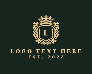 Deluxe - Elegant Crown Shield logo design