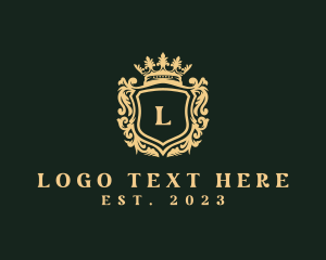 Victorian - Elegant Crown Shield logo design