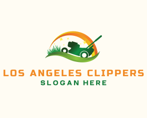 Landscaping Garden Lawn Mower Logo