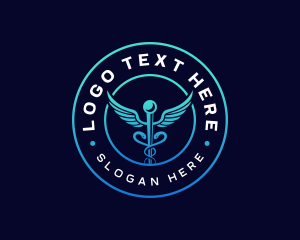 Wings - Medical Hospital Caduceus logo design