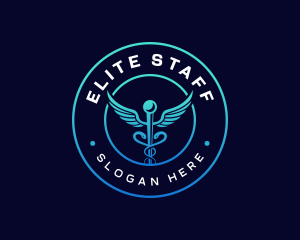 Medical Hospital Caduceus logo design