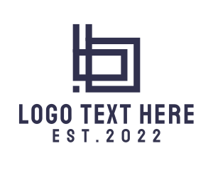 Letter - Blue Letter B Square logo design