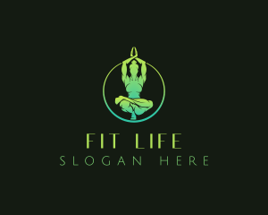 Yoga Fitness Exercise logo design