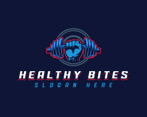 Dumbbell Lifting Fitness logo design