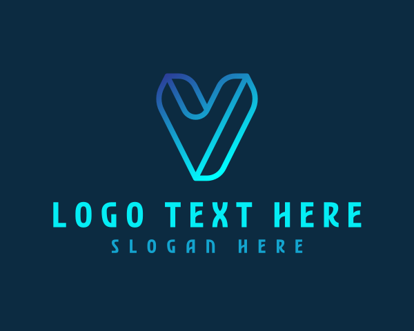 Abstract - Digital Application Letter V logo design