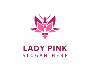 Pink Lotus Bee logo design