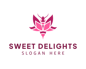 Pink Lotus Bee logo design