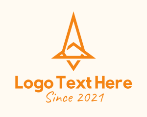 Spaceship - Orange Spacecraft Company logo design