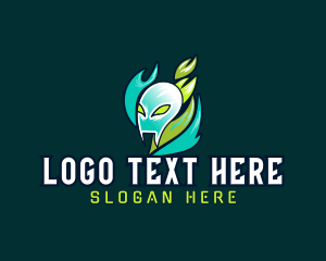 Skull - Mask Skull Villain logo design