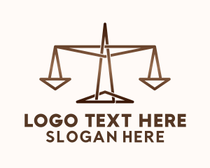 Geometric Triangle Justice Scale Logo