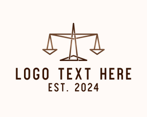 Triangle - Geometric Triangle Justice Scale logo design