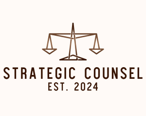Counsel - Geometric Triangle Justice Scale logo design