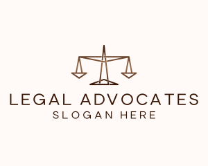 Geometric Triangle Justice Scale logo design