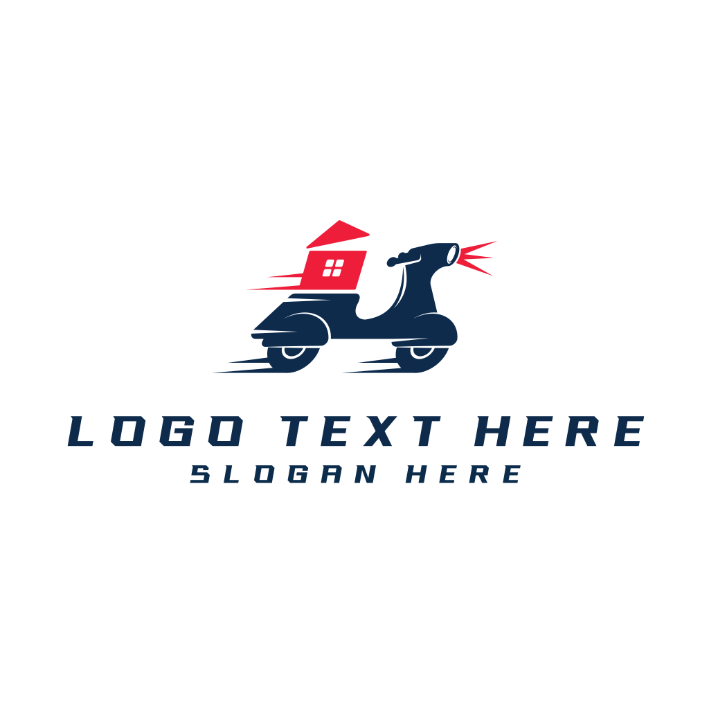 Fast Scooter Delivery Logo 