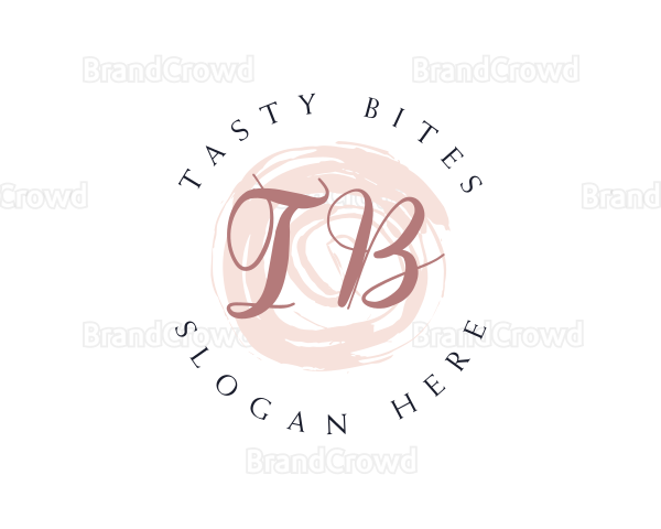 Beautician Watercolor Cosmetics Logo