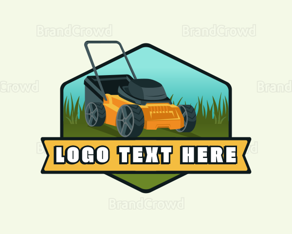 Lawn Mower Landscaping Logo