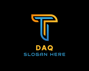 Modern Digital Letter T Logo