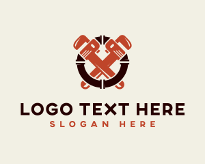 Plumber - Plumbing Pipe Wrench logo design