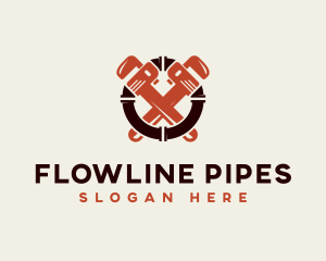 Plumbing Pipe Wrench logo design