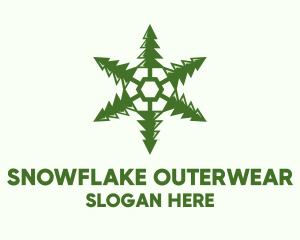 Green Snowflake Pine logo design