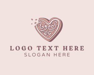 Wafer - Sugar Heart Cookie logo design