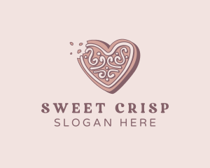 Wafer - Sugar Heart Cookie logo design