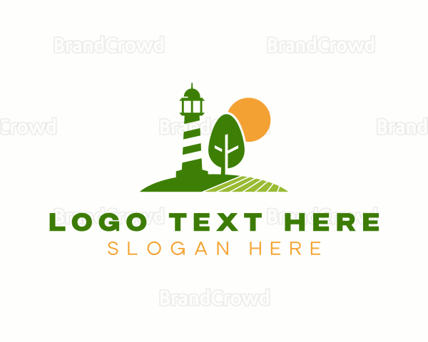 Landscaping Garden Lighthouse Logo