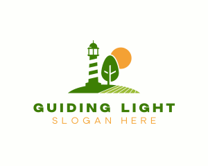 Landscaping Garden Lighthouse  logo design