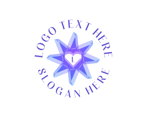 Lovely - Star Heart Love logo design