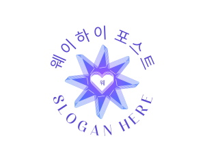 Star Heart Love  logo design