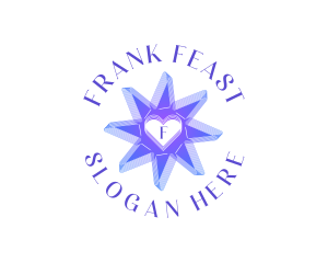 Star Heart Love  logo design