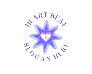 Star Heart Love  logo design