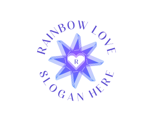 Star Heart Love  logo design