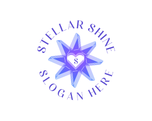 Star Heart Love  logo design