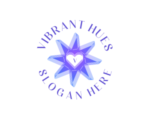 Star Heart Love  logo design