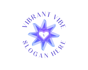 Star Heart Love  logo design