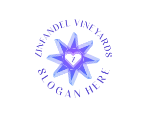 Star Heart Love  logo design