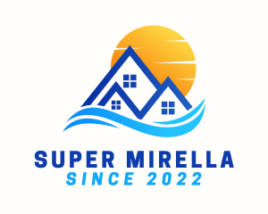 Sea - Sunset Wave House Realty logo design