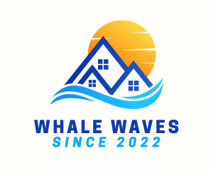 Sunset Wave House Realty logo design