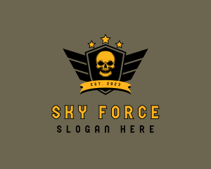 Airforce - Airforce Skull Shield logo design