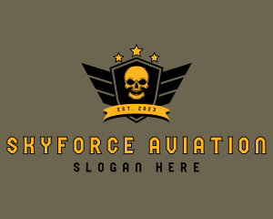 Airforce - Airforce Skull Shield logo design