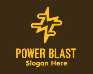 Yellow Lightning Power logo design